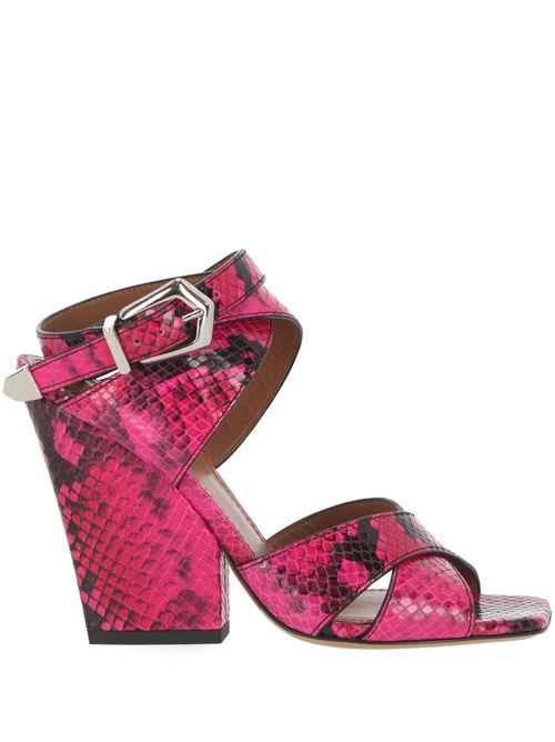 pink calf leather snakeskin effect square Paris Texas | PX1269XPRPTIBISCUS